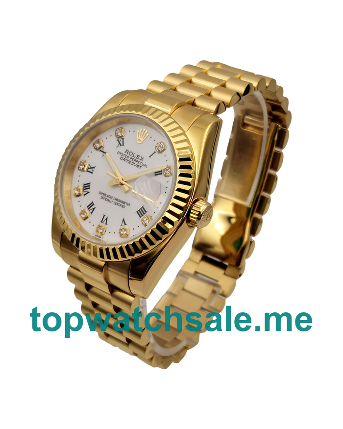 UK White Dials Gold Rolex Datejust 68278 Replica Watches