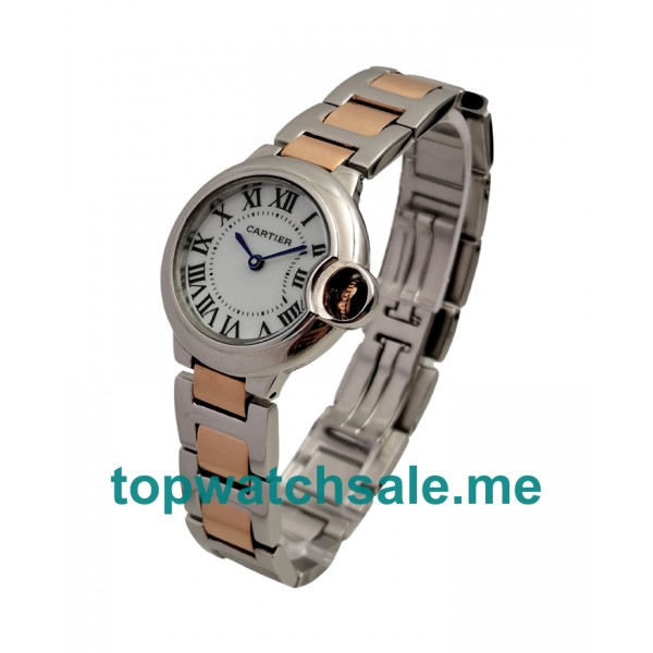 UK White Dials Steel And Rose Gold Cartier Ballon Bleu W6920034 Replica Watches