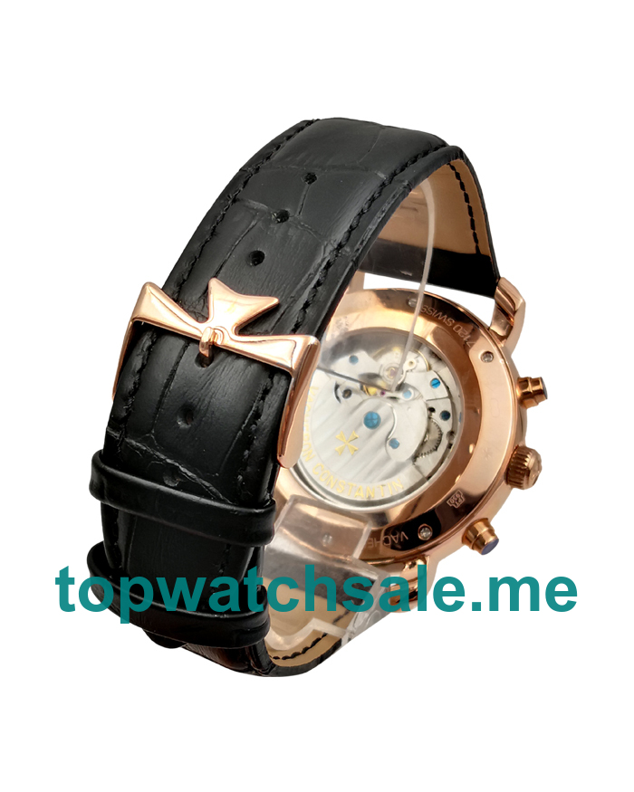 UK Black Dials Rose Gold Vacheron Constantin Malte 47112 Replica Watches