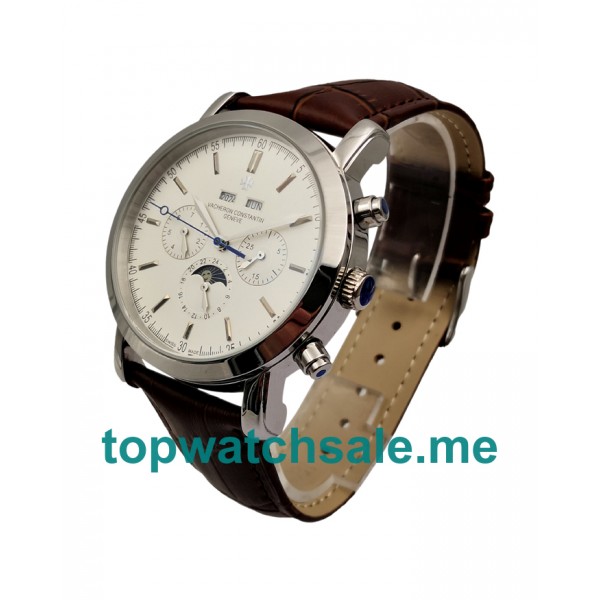 UK White Dials Steel Vacheron Constantin Malte 47112 Replica Watches