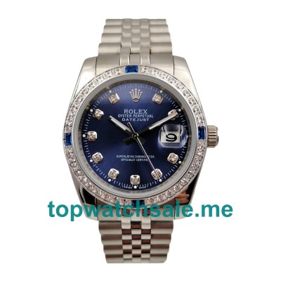 UK Blue Dials White Gold Rolex Datejust 16234 Replica watches
