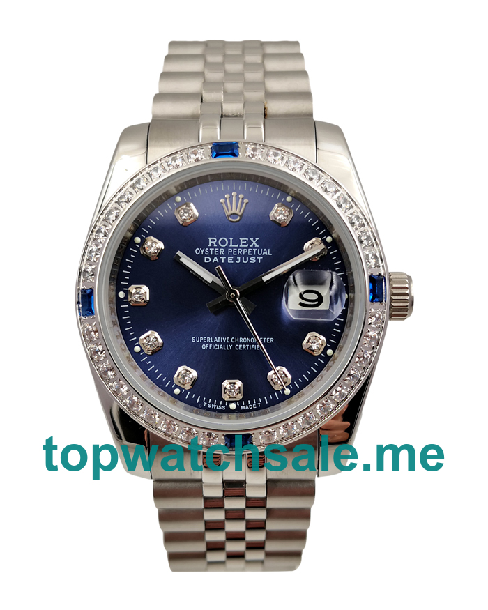 UK Blue Dials White Gold Rolex Datejust 16234 Replica watches