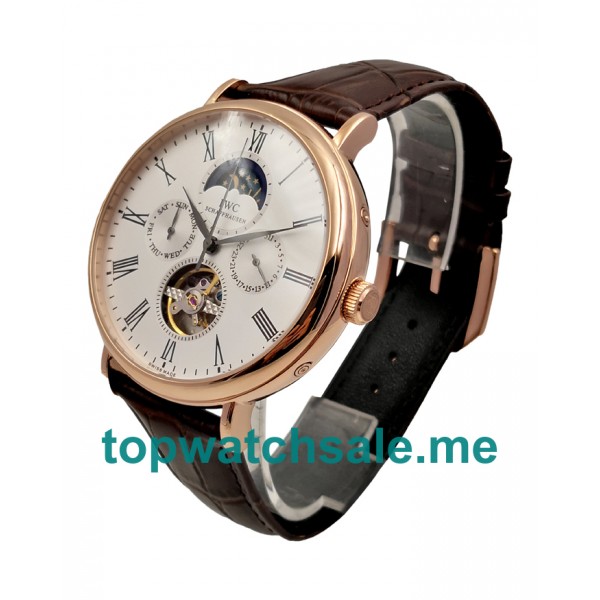 UK White Dials Rose Gold IWC Portofino 171290 Replica Watches