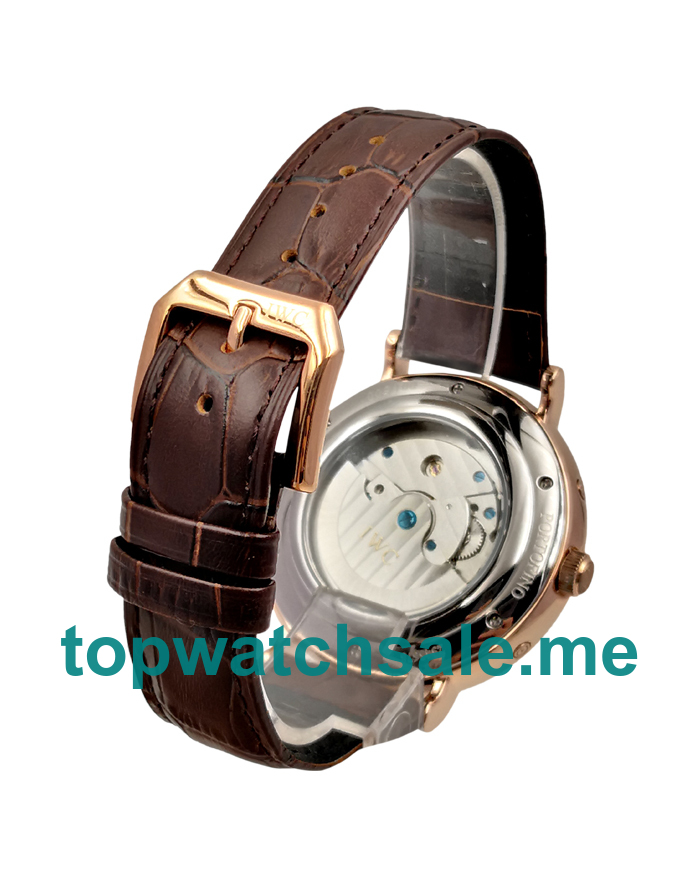 UK White Dials Rose Gold IWC Portofino 171290 Replica Watches