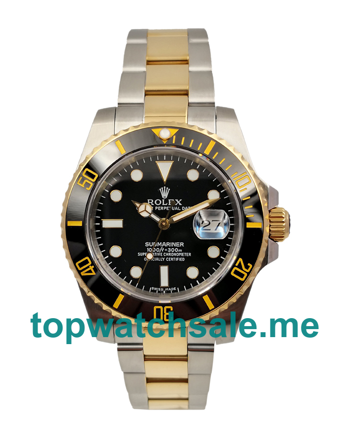 UK Black Dials Steel And Gold Rolex Submariner 116613 LN Replica Watches