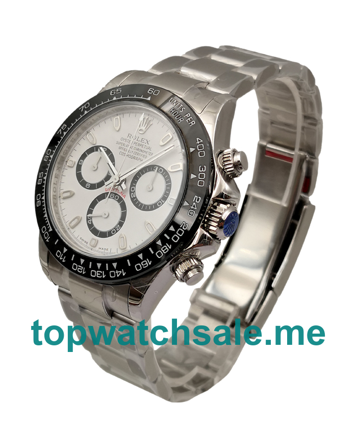 UK White Dials Steel Rolex Daytona 116500 Replica Watches