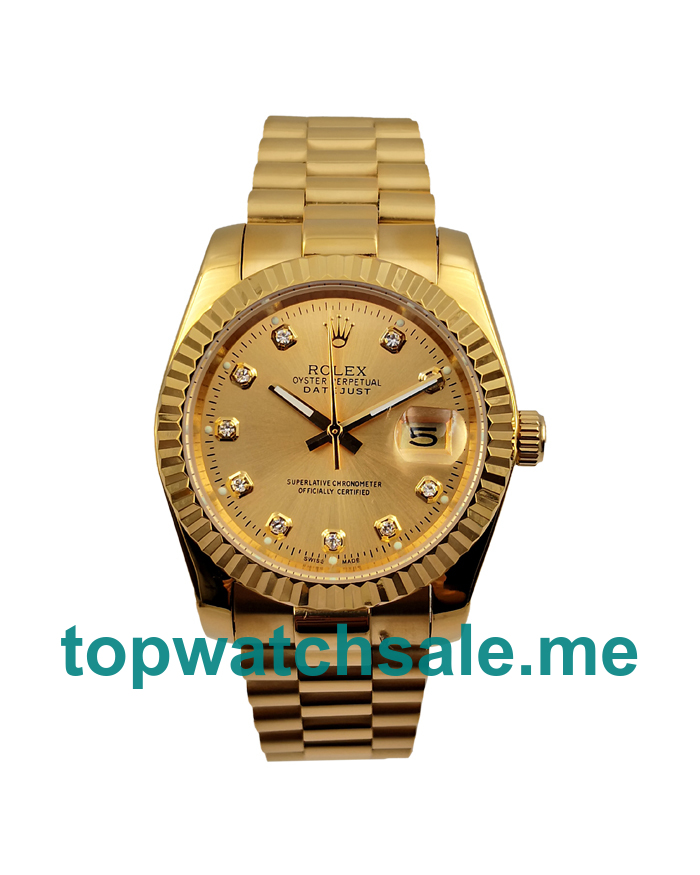 UK Champagne Dials Gold Rolex Datejust 16238 Replica Watches
