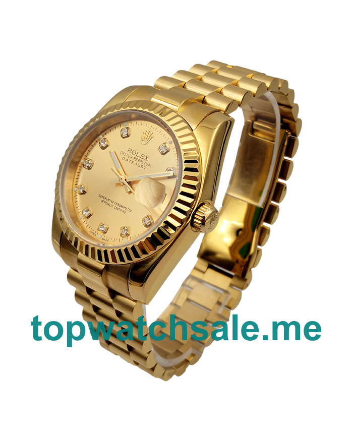 UK Champagne Dials Gold Rolex Datejust 16238 Replica Watches