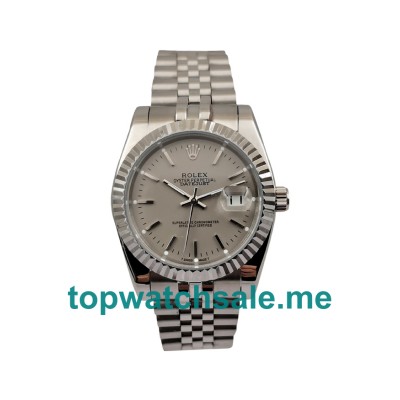 UK Grey Dials Steel Rolex Datejust 16234 Replica Watches