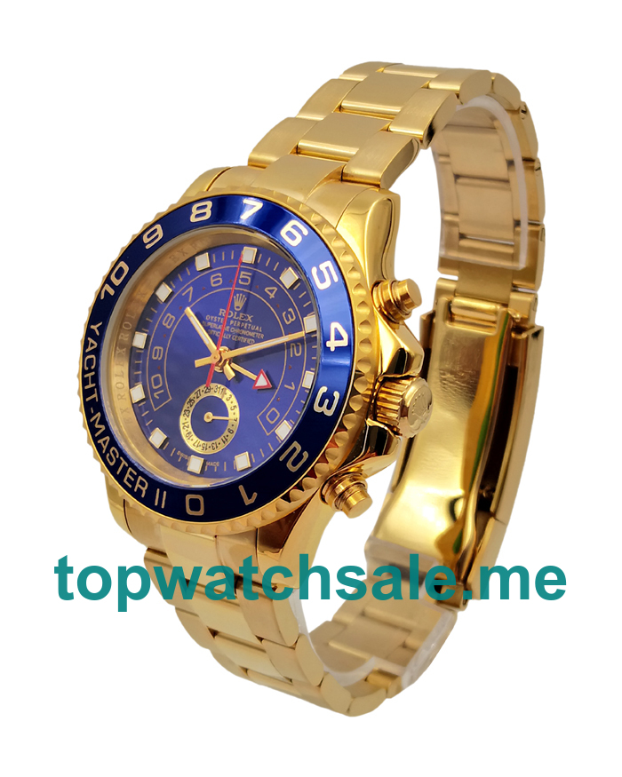 UK Blue Dials Gold Rolex Yacht-Master II 116688 Replica Watches