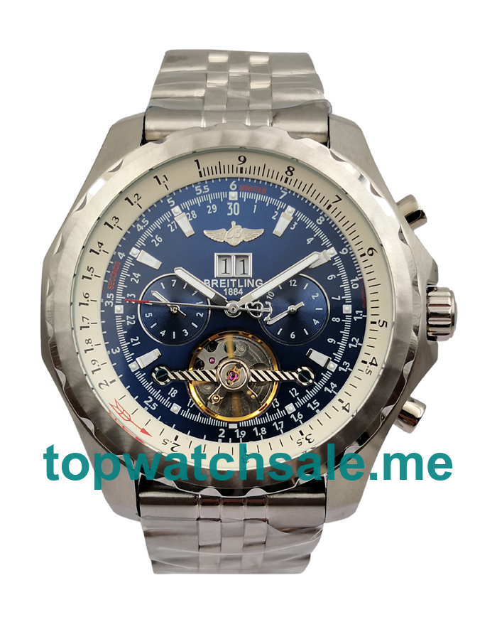 UK Blue Dials Steel Breitling Bentley Mulliner Tourbillon 171497 Replica Watches