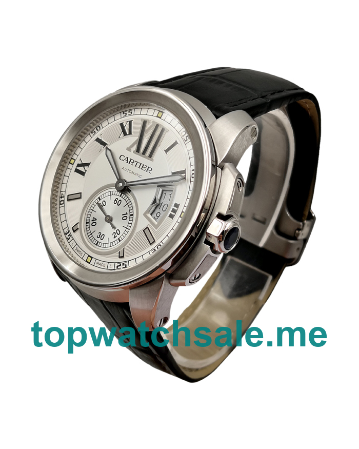 UK White Dials Steel Calibre De Cartier W7100037 Replica Watches