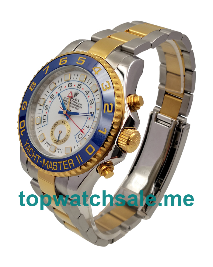 UK White Dials Gold And Steel Rolex Yacht-Master II 116681 Replica Watches