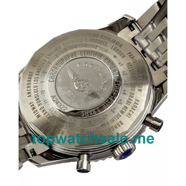 UK Blue Dials Steel Breitling Navitimer World A24322 Replica Watches