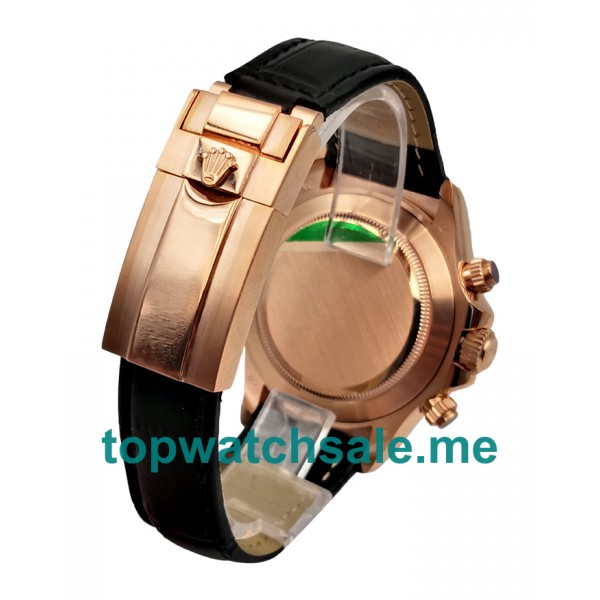UK Black Dials Rose Gold Rolex Daytona 116515 Replica Watches