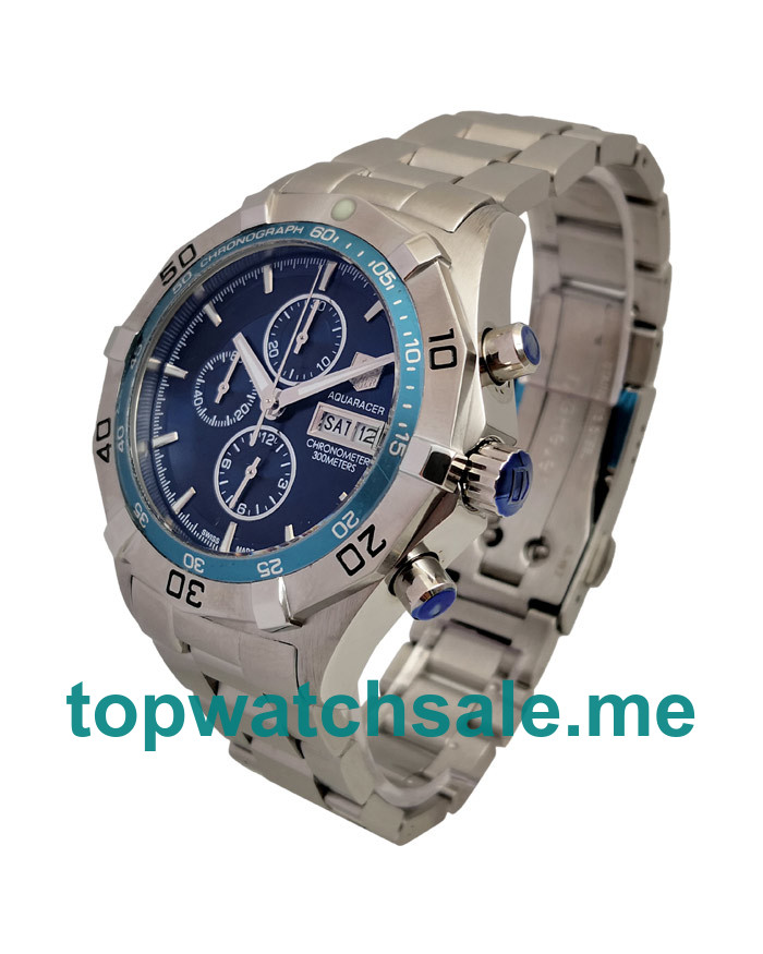 Stainless Steel Replica TAG Heuer Aquaracer CAF2012.BA0815 Watches UK With Blue Ceramic Bezels