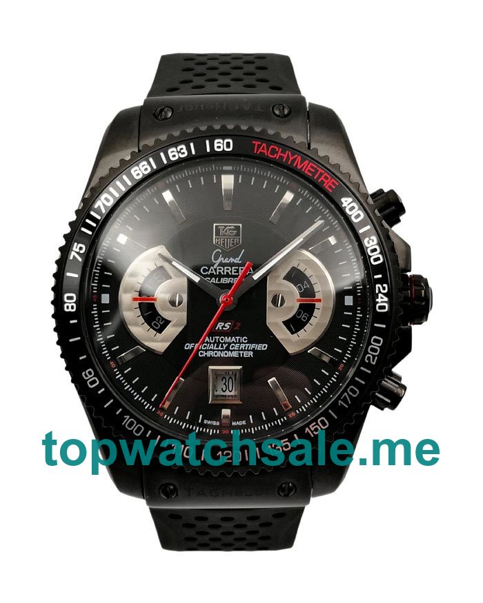 UK Black Dials Black Steel TAG Heuer Grand Carrera CAV518B.FT6016 Replica Watches