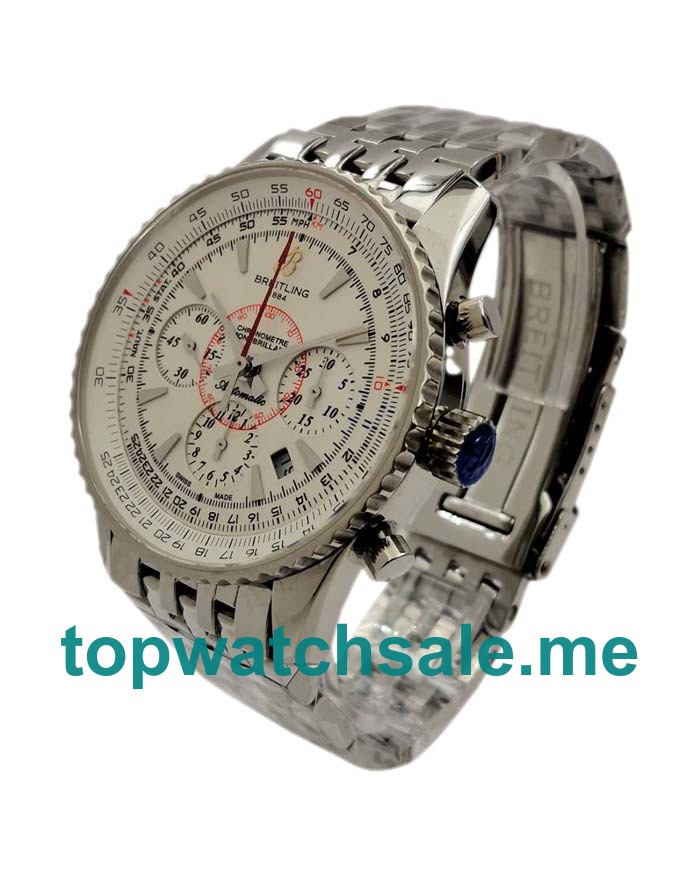 UK White Dials Steel Breitling Montbrillant A41330 Replica Watches