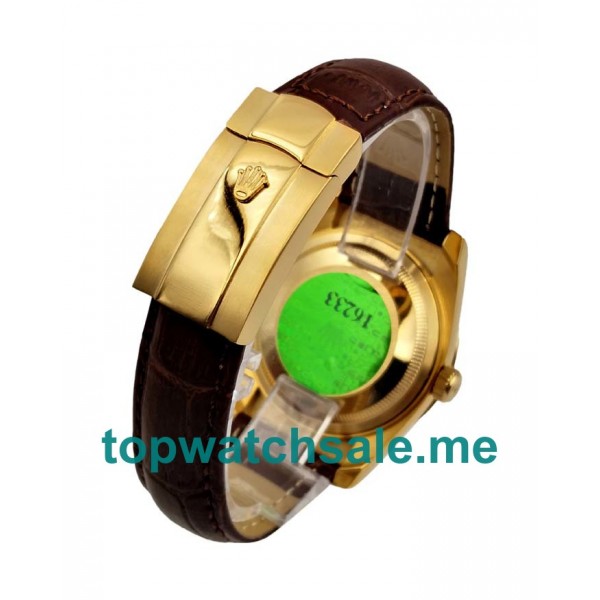 UK Coffee Dials Gold Rolex Datejust 116238 Replica Watches