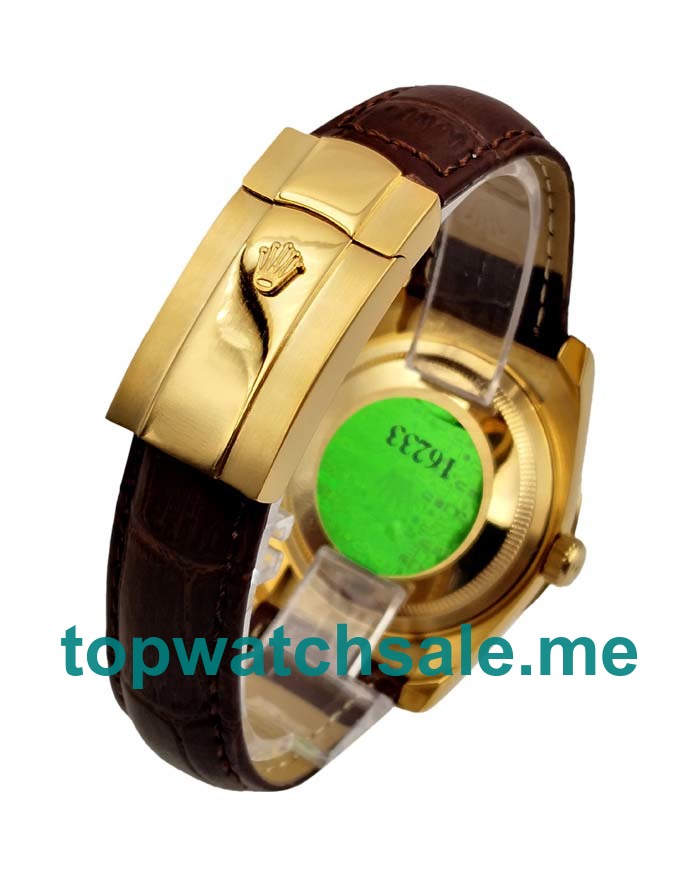 UK Coffee Dials Gold Rolex Datejust 116238 Replica Watches