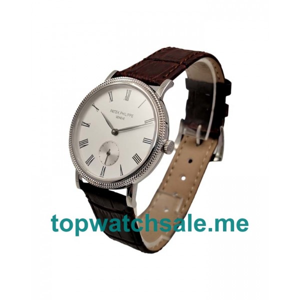 UK White Dials Steel Patek Philippe Calatrava 5119G Replica Watches